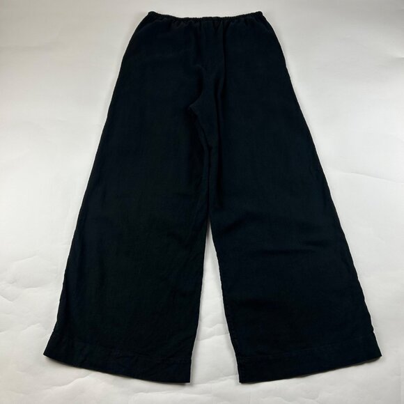A New Day Black Linen Blend Wide Leg Lounge Pant M - Picture 6 of 7